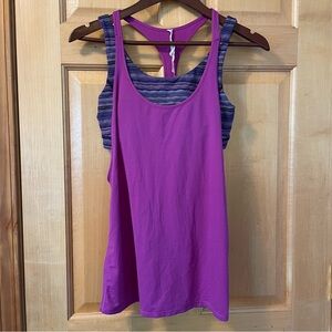 Lululemon Purple Tank with Built-in Sports Bra Size 8